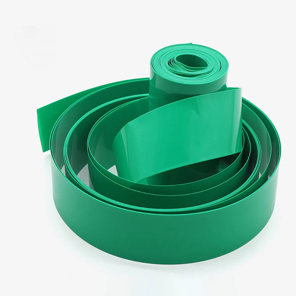 Green PVC Heat Shrink Tubing for RC Battery Packs — 7mm to 333mm Wide
