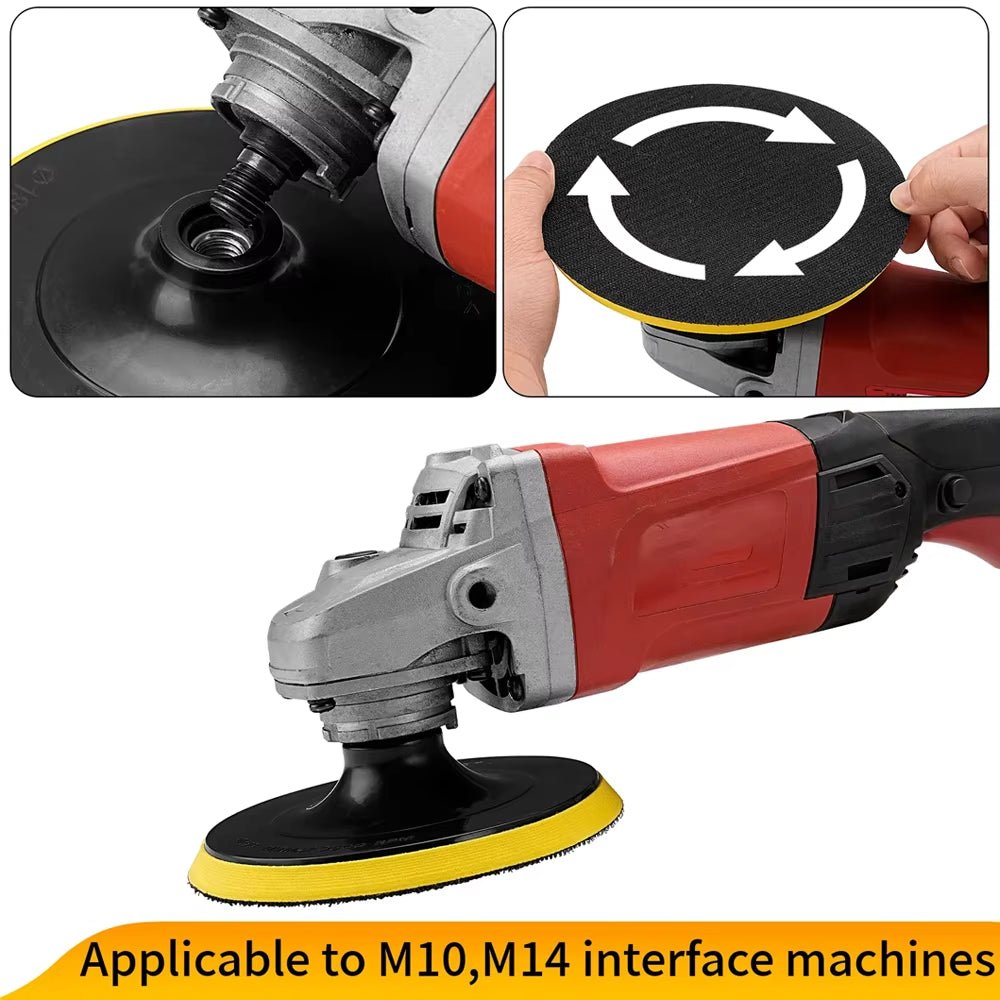 4/5/6/7 Inch Sanding Disc Backing Pad With 10/14mm Drill Rod Self - adhesive Sander Pad Electric Polishing Machine Accessories - HomeDIYer
