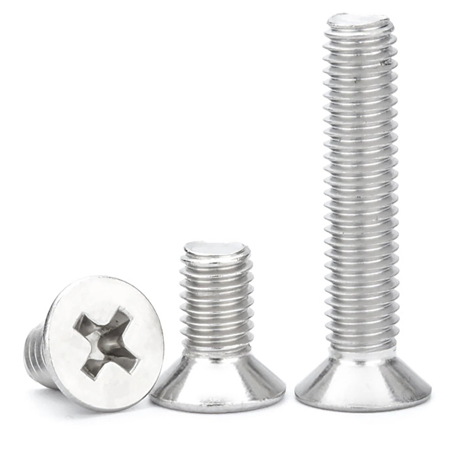 M3–M10 Phillips Countersunk Machine Screws – A2 Stainless Steel, Flat Head, Fully Threaded (3–100mm Overall Length)