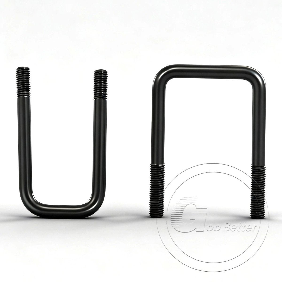 Black Square U - Bolts 304 Stainless Steel Fixing Clamp — M6 M8 M10 - HomeDIYer