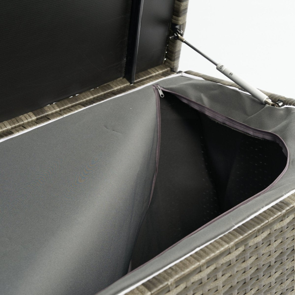200 Gallon Wicker Deck Box - Waterproof Outdoor Storage with Convertible Tabletop - HomeDIYer