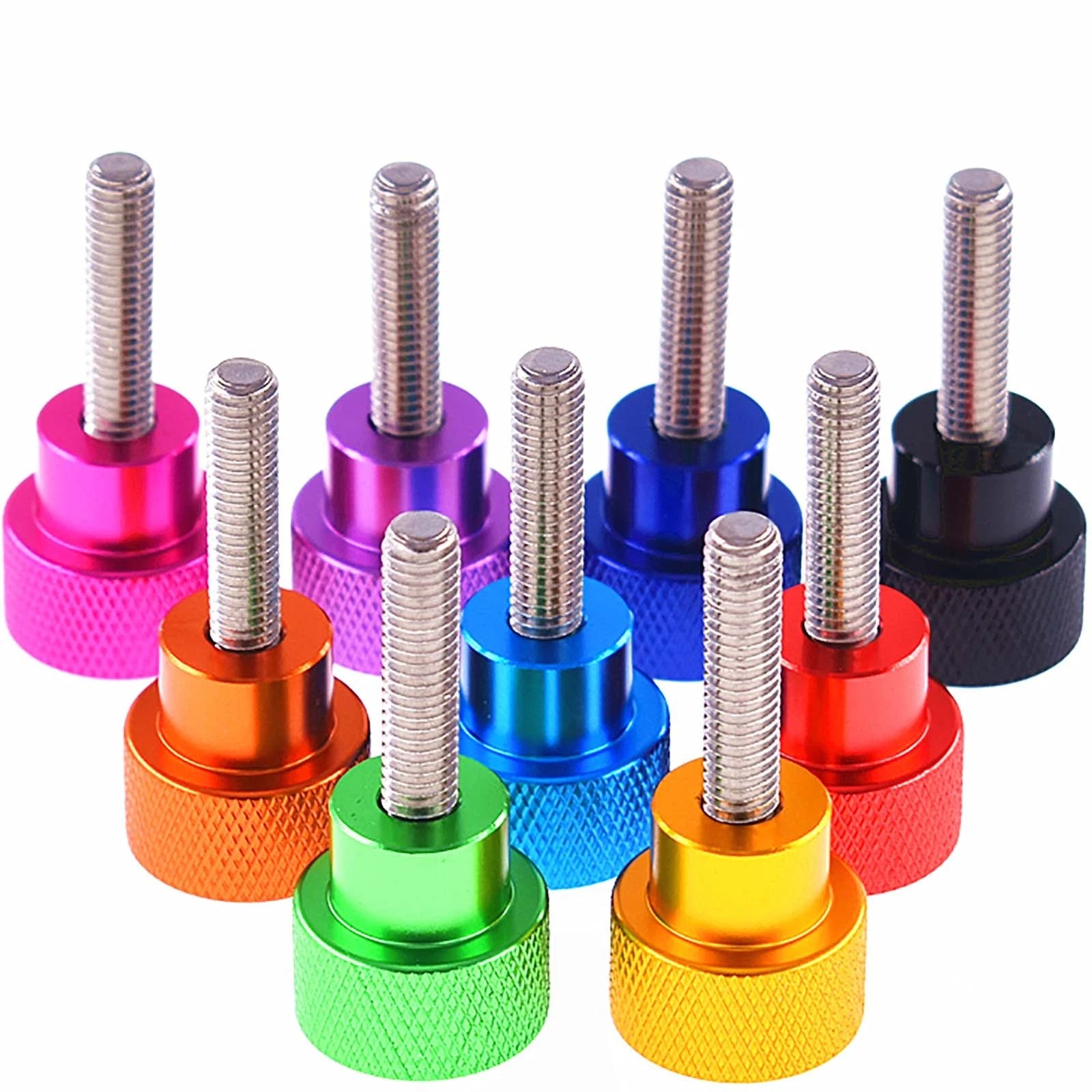 M6 Knurled Thumb Screws With Step Hand Grip Knob Round Bolts Head Width: 20mm