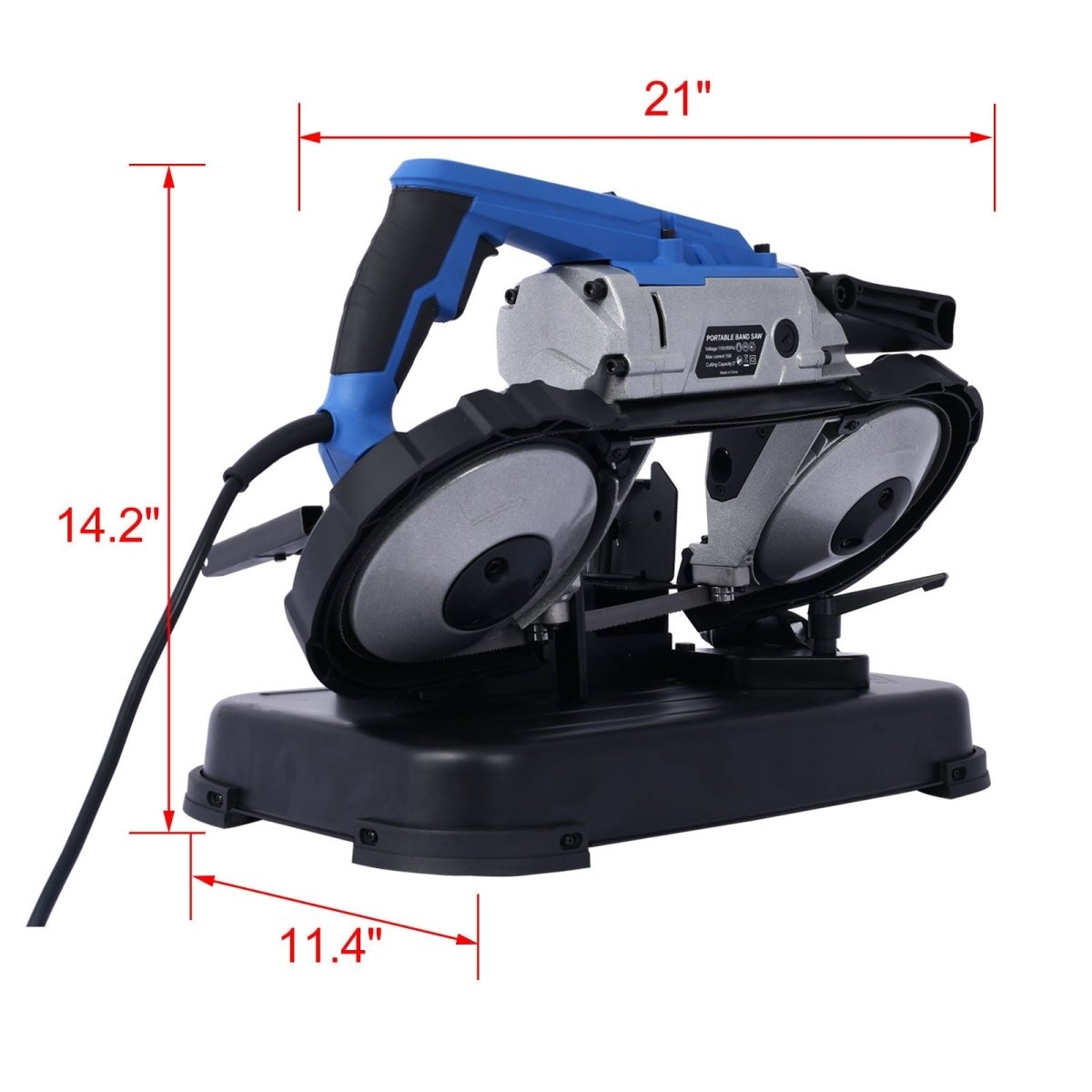 High - Performance Portable Band Saw with Removable Stainless Steel Base, 45° - 90° Cutting, 10A 1100W Motor, 5 - inch Depth Cut, - HomeDIYer