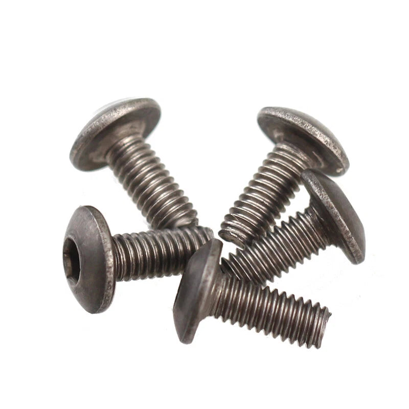 Titanium Alloy Button Head Hex Drive Screws M2 M2.5 M3 M4