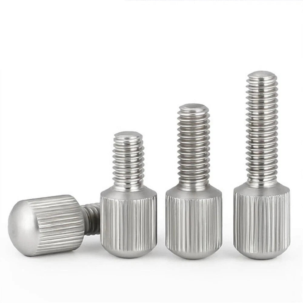 Knurled Thumb Screws – 304 Stainless Steel Small Head Thumbscrew Bolts M2–M8