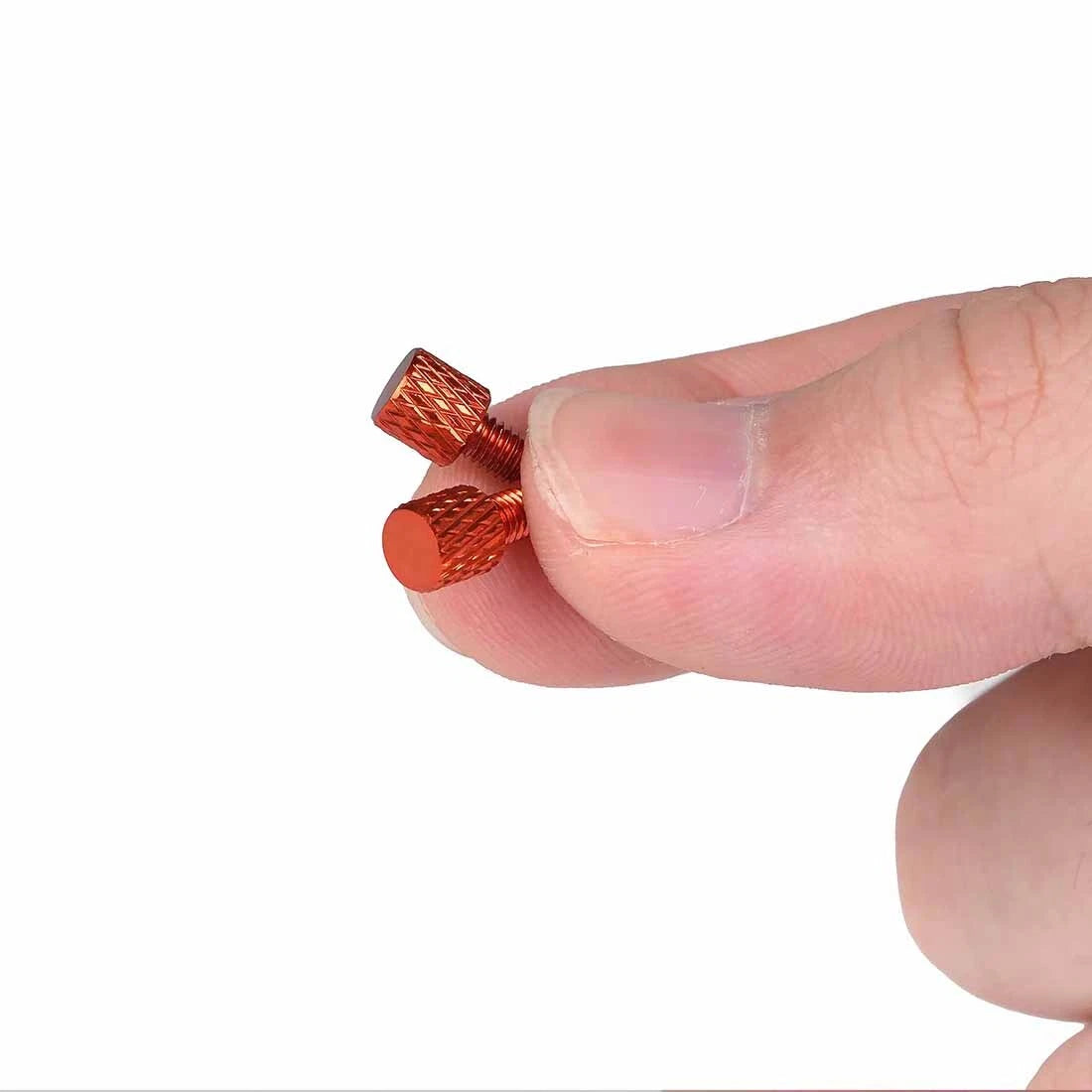 M2x4mm Aluminium Alloy Flat Head Knurled Thumb Screws Bolts For DIY Modification