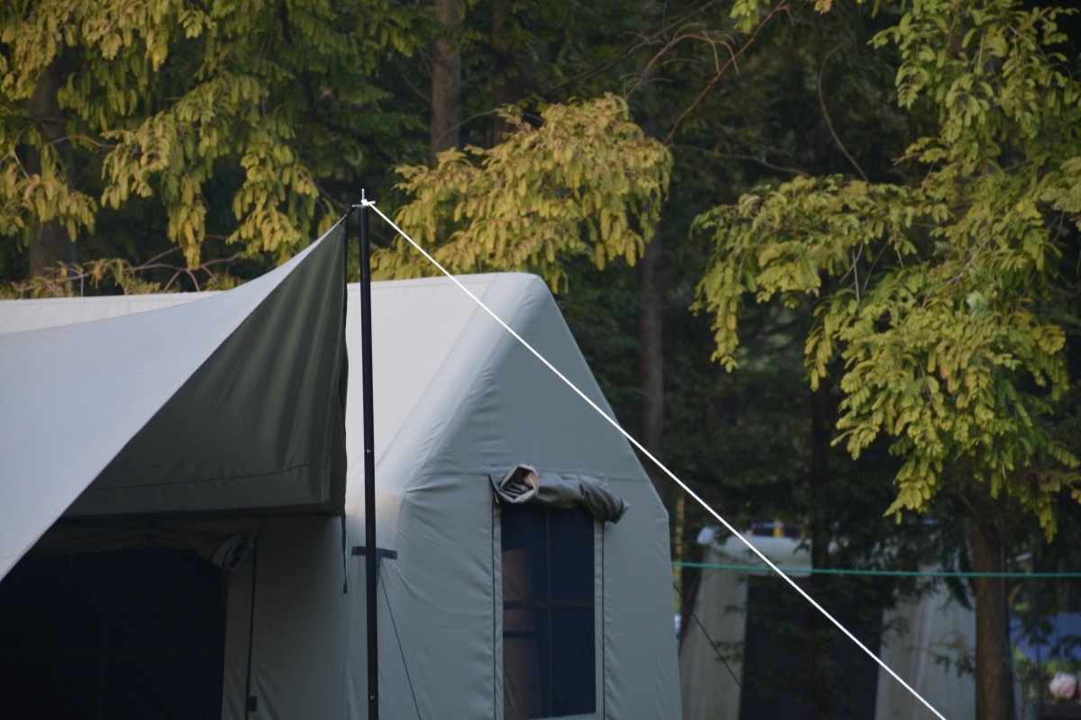 9.8 x13ft with canopy, Inflatable Camping Tents with Hand Pump, Air Glamping Tents, Easy Setup Waterproof and Windproof Blow up Tent Army Green - HomeDIYer