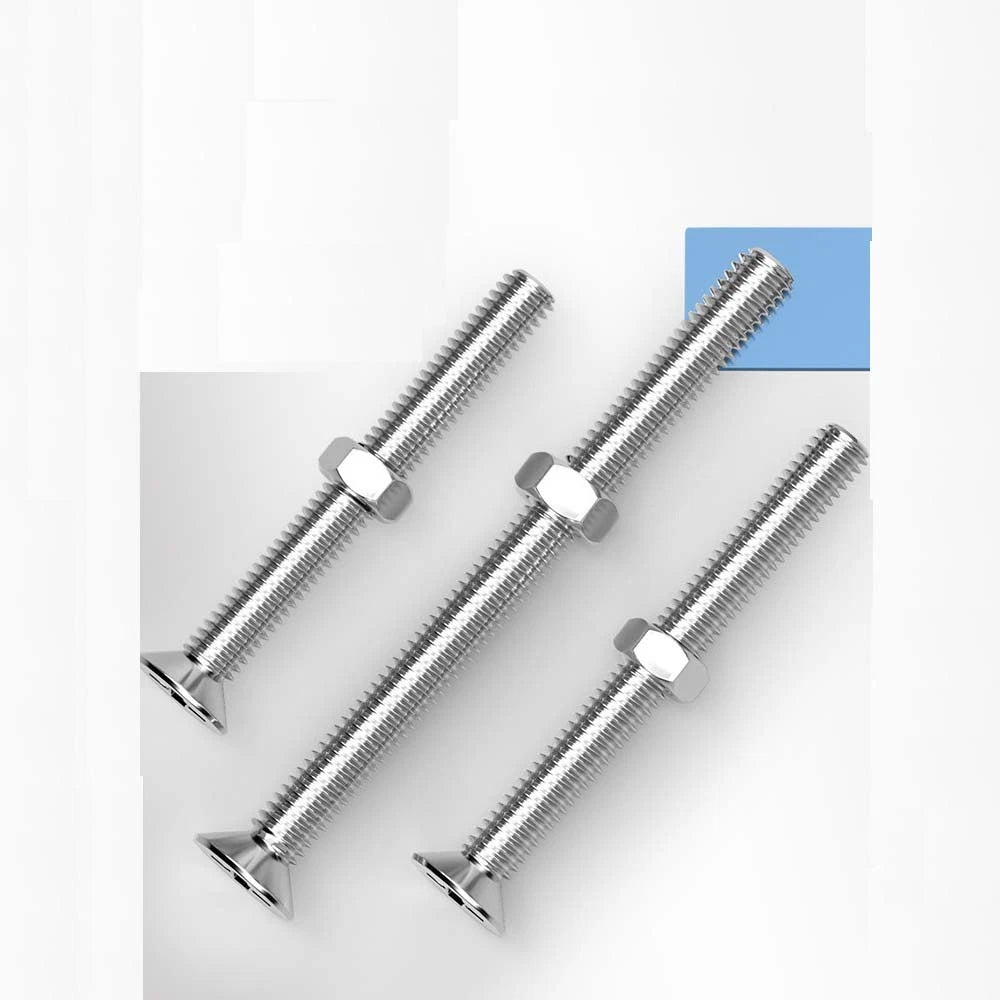 M2–M12 Phillips Countersunk Head Machine Screws with Hex Nuts | A2 304 Stainless Steel - HomeDIYer