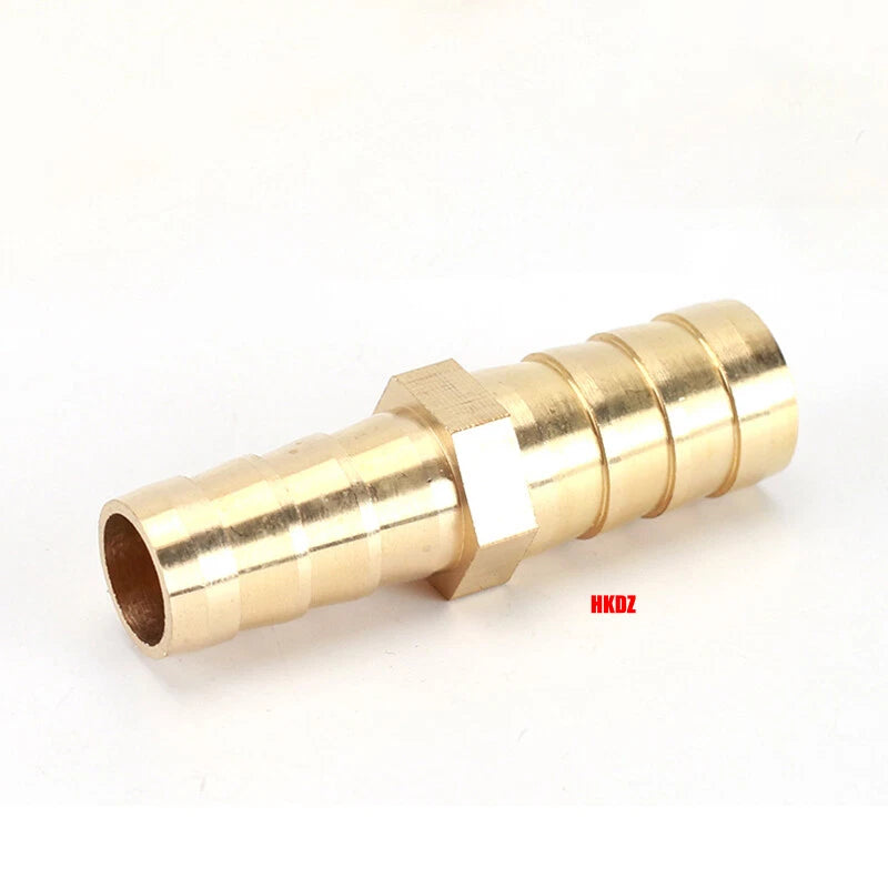 Brass Barbed Hosetail Straight Connector — Air Water Fuel Gas Hose Joiner