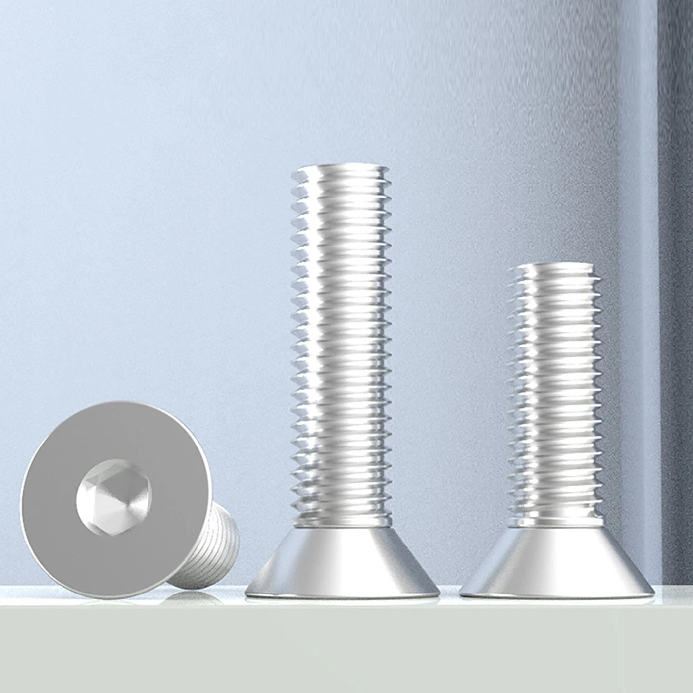 6063 Aluminium Allen Socket Countersunk Screws DIN 7991 — M2 to M8