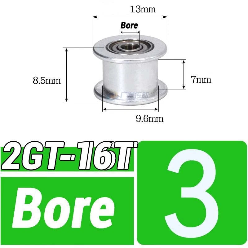 GT2 Timing Belt Pulley 16-100 Teeth 6-10mm Teeth Width Bore 3mm-25mm For 3D