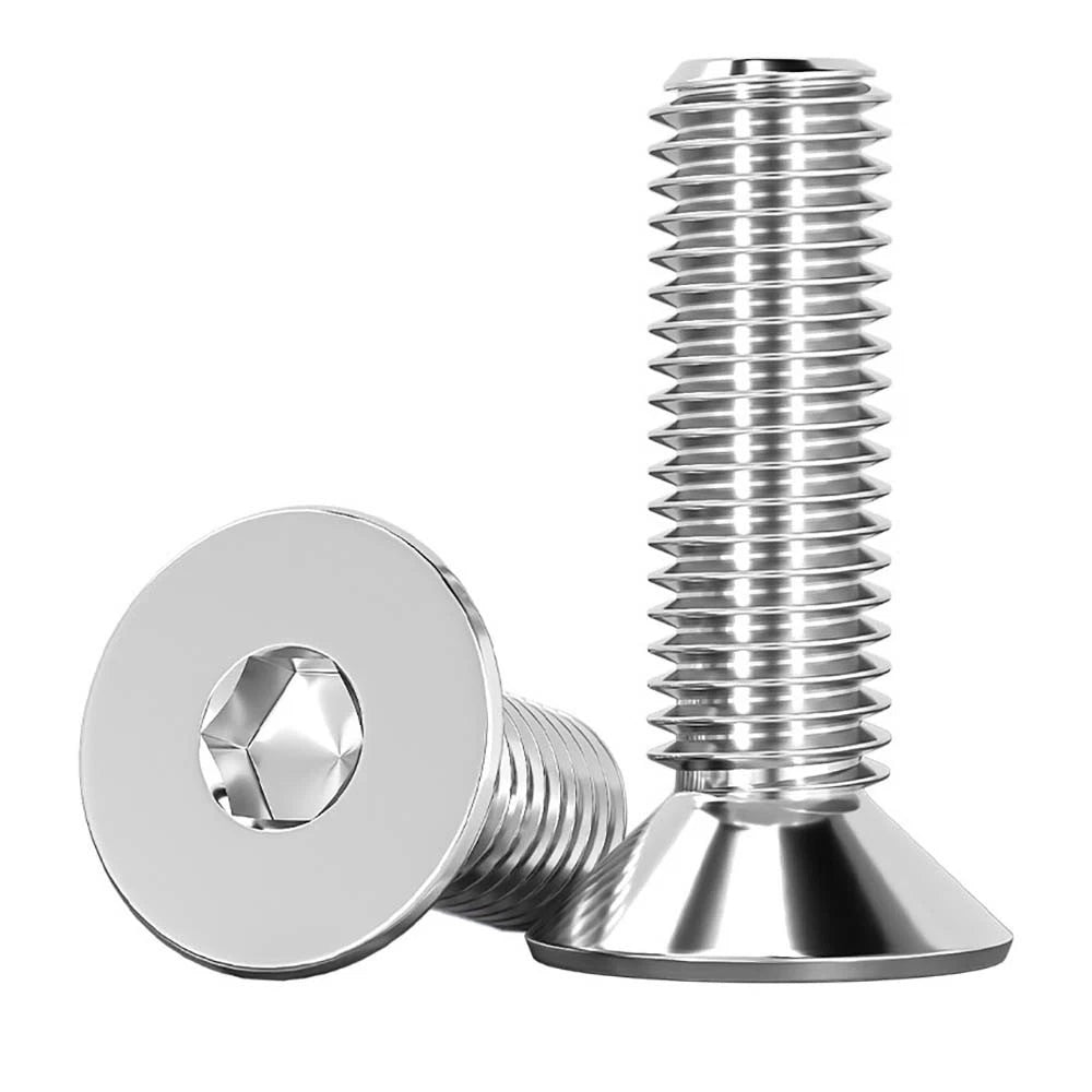 A4 Stainless Steel Countersunk Hex Socket Screws – Marine Grade, M2 to M16 (DIN 7991)