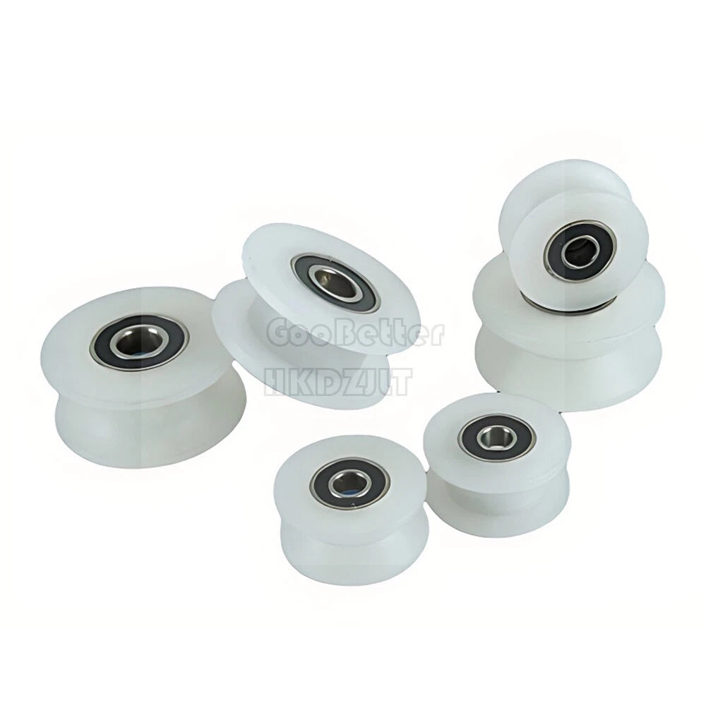 U-V-H Groove Nylon Pulley Wheel Bearing Embedded Guiding Rail Sliding Door
