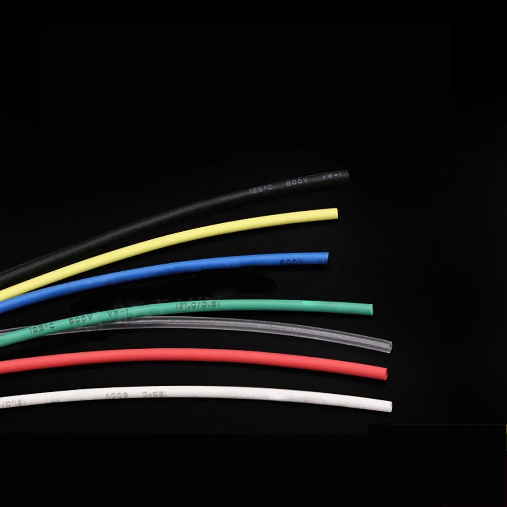 Heat Shrink Tubing 2:1 Ratio — φ2mm to φ210mm, 7 Colors, 1m Length