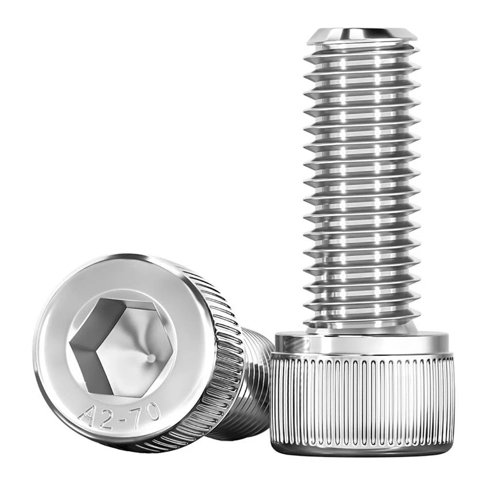Socket Head Cap Screws – A2 Stainless Steel, M6 to M24, Hex Drive (DIN 912)