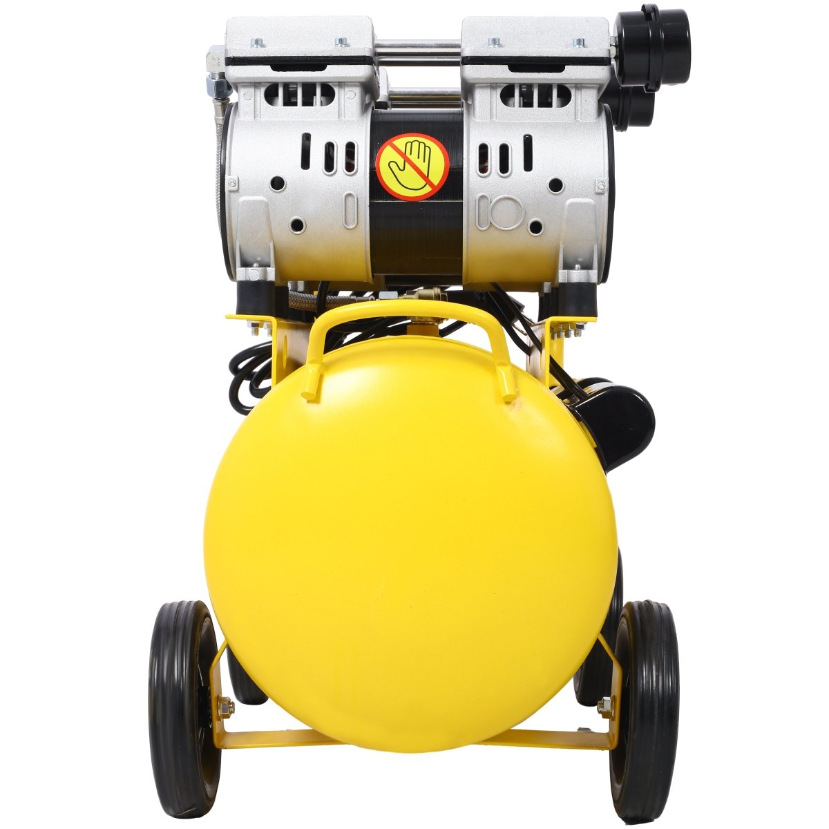 2.5 HP Silent Air Compressor 13 Gallon, Oil - Free, Electric Shop Air Compressor Portable,Lightweight with Wheels, 70 dBA Noise Level, with Automatic Drain Valve,Yellow - HomeDIYer