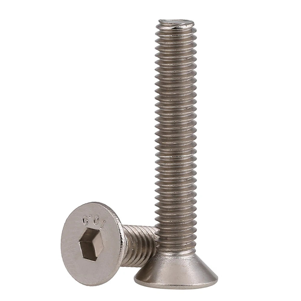 Grade 10.9 Alloy Steel Countersunk Socket Head Screws — M1.6 to M4, 10–500 Pcs