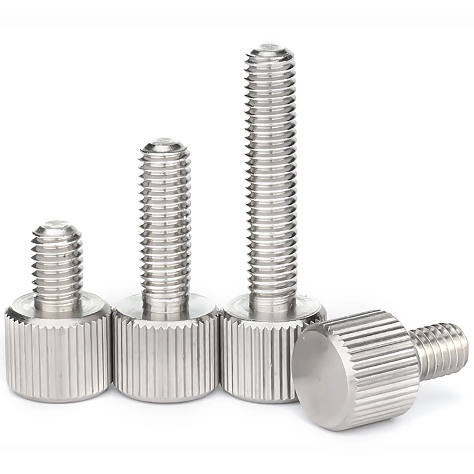 1 Pcs M3 M4 Knurled Thumb Screws Flat Head Thumb Screw Bolts Steel Nickle Plated