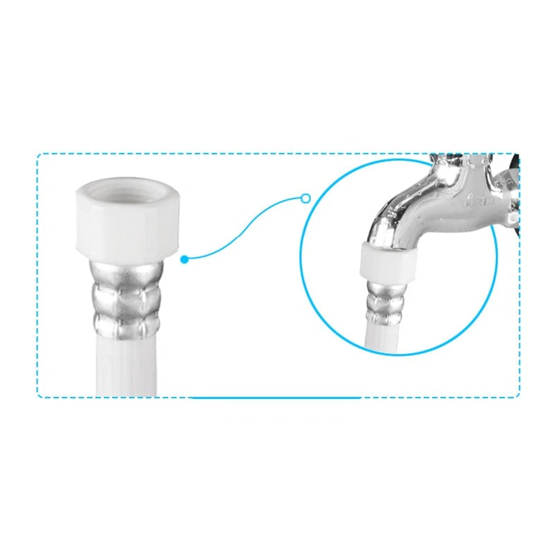 Washing Machine Water Inlet Hose – PVC Extension Pipe with 4-Point Screw Connector (0.6–5 m)
