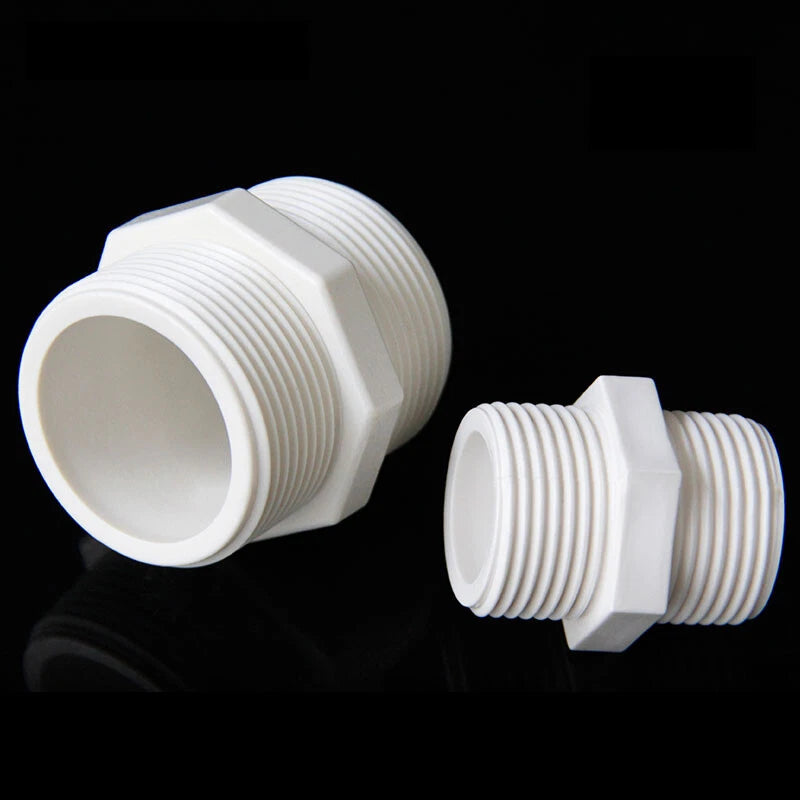 PVC Nipple Bsp Male Threaded Pressure Fittings Pipe Fitting Id 20mm~63mm White