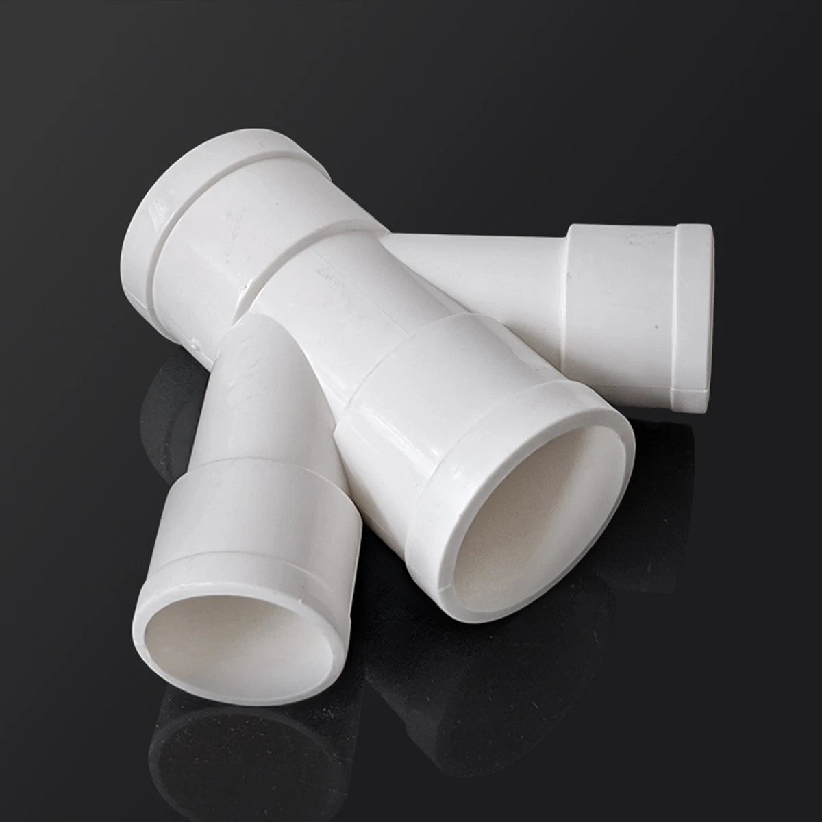 PVC 4-Way Oblique Equal Reducer Drainage Pipe Connectors Tube Fittings Adapters