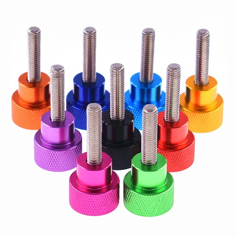 3/8 - 16UNC Knurled Thumb Screws – Aluminum Shank + Stainless Steel Hand Grip (6–100mm Lengths) - HomeDIYer