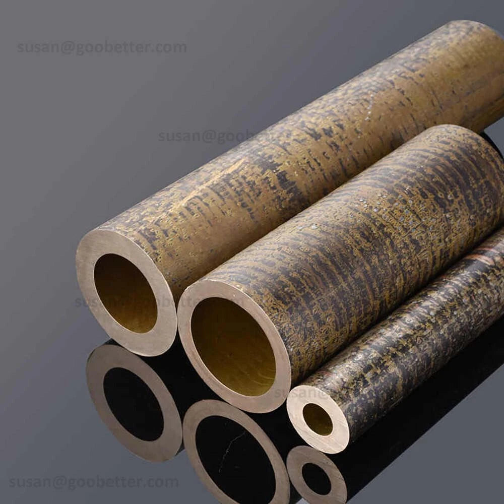 Bronze Brass Round Tube — OD 25mm–80mm, ID 15mm–60mm, Length 100mm