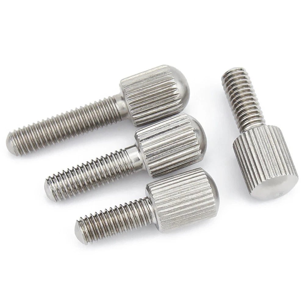 A2 Stainless Steel Knurled Thumb Screws – Small Head, Hand Tighten Fasteners (M2 to M8) - HomeDIYer