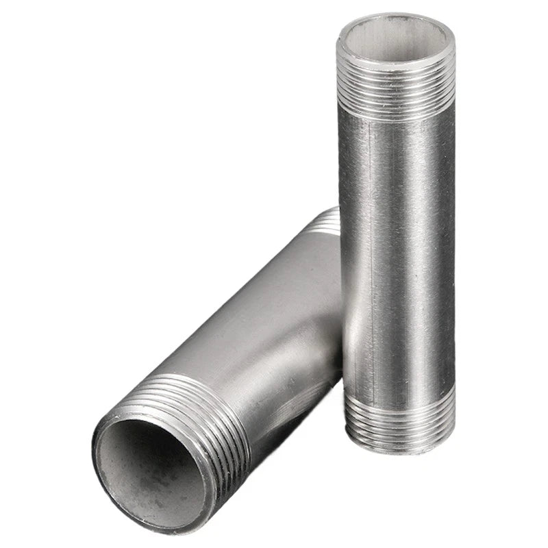 304 Stainless Steel Threaded Pipe Fittings — 1/2" NPT Nipples, Elbows, Tee & Caps