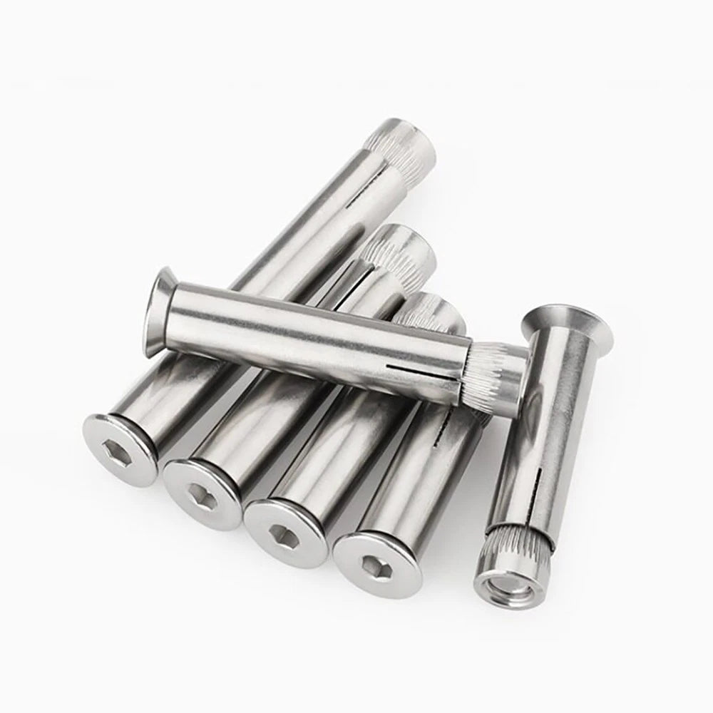 M6–M12 Countersunk Hex Socket Expansion Bolts — 304 & 201 Stainless Steel, A-Type & B-Type
