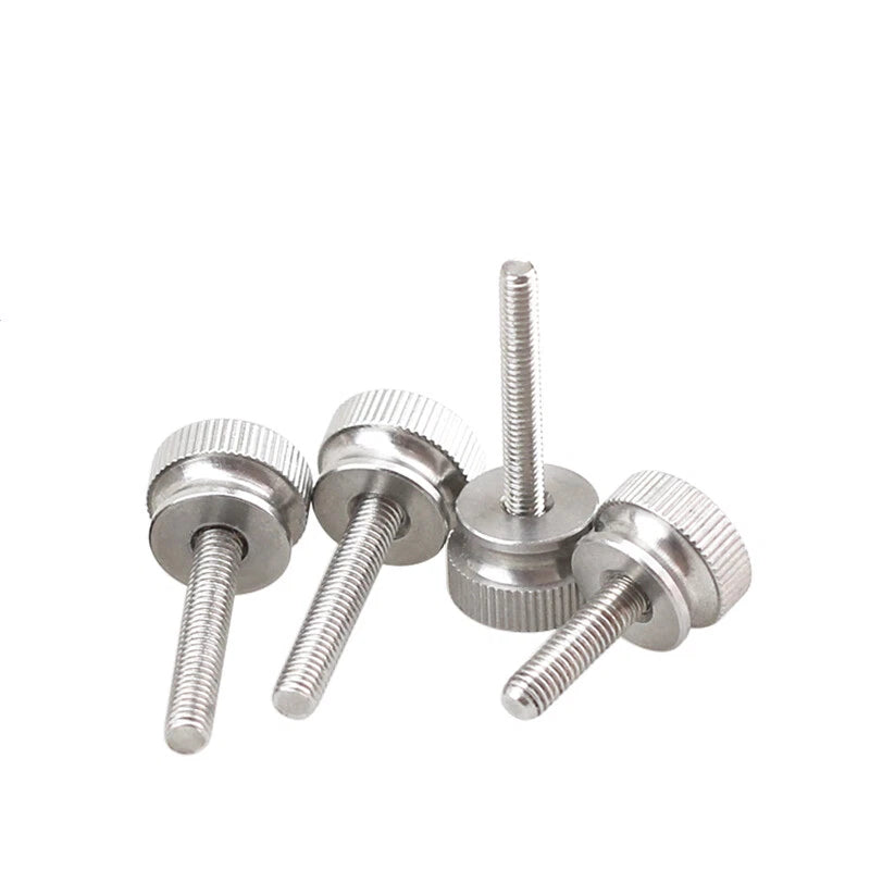 304 Stainless Steel Knurled Thumb Screws Ø M3 M4 M5 M6 Hand Grip Knob Bolts New