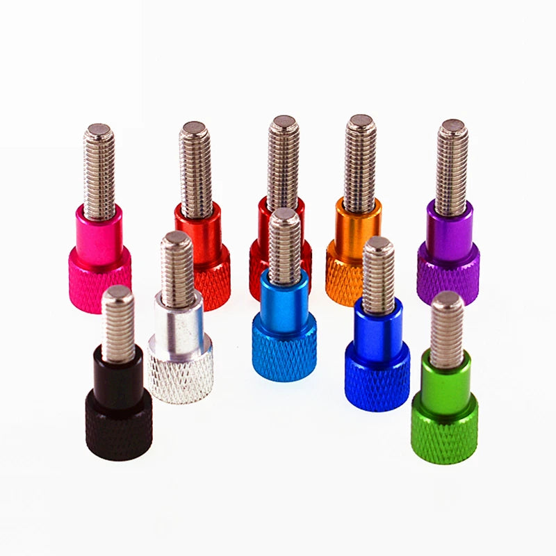 M5 Aluminum Alloy Knurled Thumb Screws Stainless Steel Hand Grip Length:6-100mm