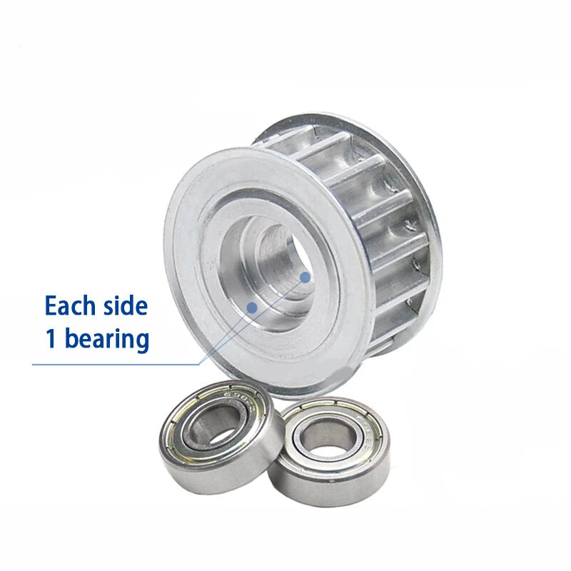 HTD-8M Timing Belt Smooth Tooth Idler Drive Pulley 15 16 20 24 25 30 Tooth