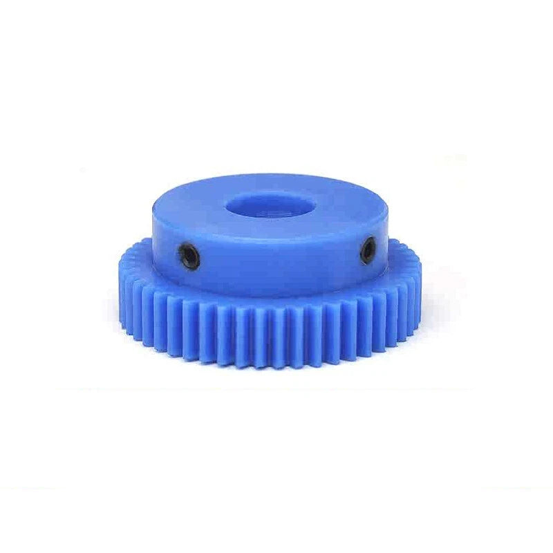 1 Mod Blue Nylon Spur Gear 16-50T Bore 4-20mm Pinion Gear Motor Gear With Step