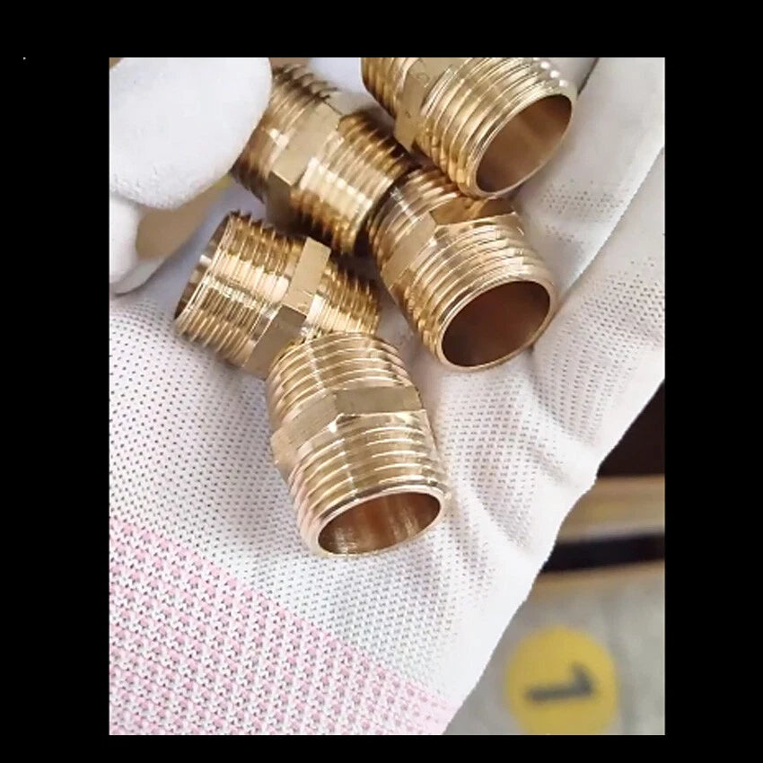 Male to Male Brass Nipple Adapter — Equal & Reducer Sizes 1/8" to 1"