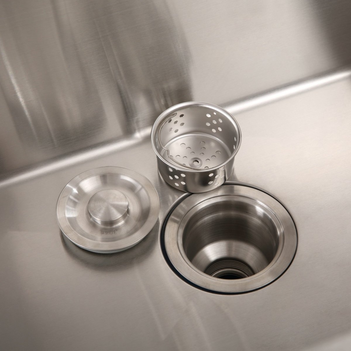 24in Stainless Steel Washing Sink w/ Faucet Hoses and Drain Head Only(Update) - HomeDIYer