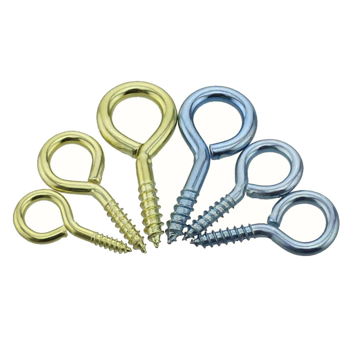 Zinc Plated Lag Eye Screws — O-Type Hook & Eye, Sizes 0# to 14#