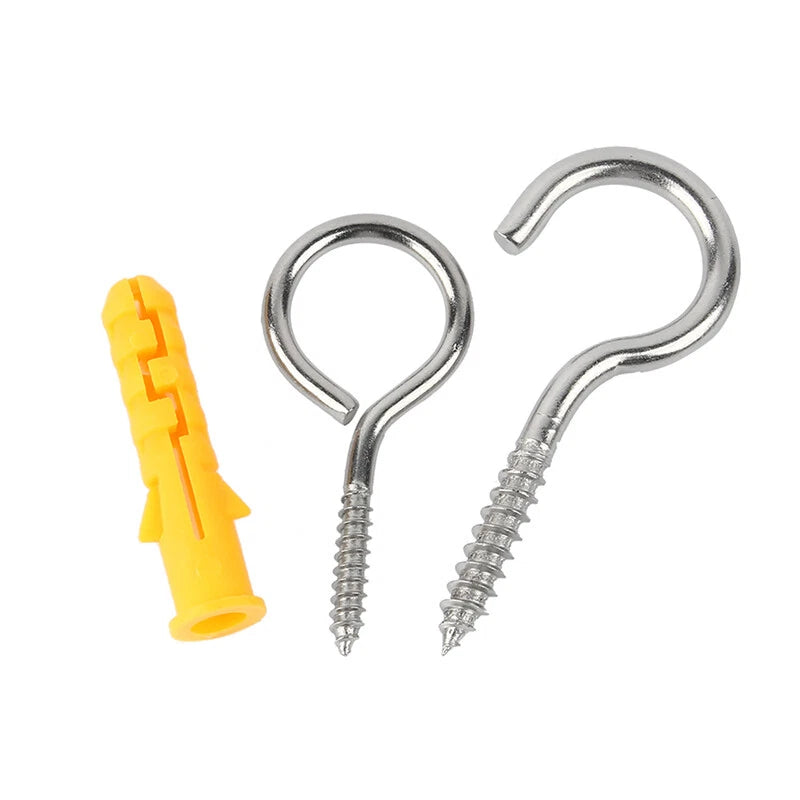 Stainless Steel A2 Screw Eye Hooks & Hook Screws — Self-Tapping, M3–M8