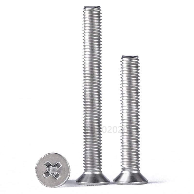 M2 Phillips Countersunk Machine Screws — Stainless, Nickel, Brass & Black Zinc - HomeDIYer