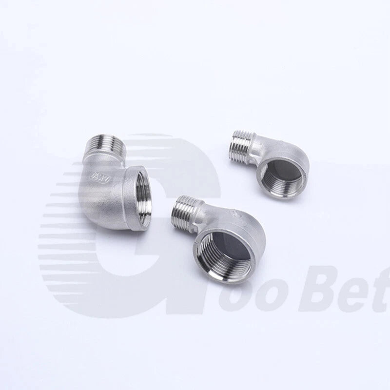 Stainless Steel Reducing 90° Elbow — BSP Male to Female Thread Pipe Fitting
