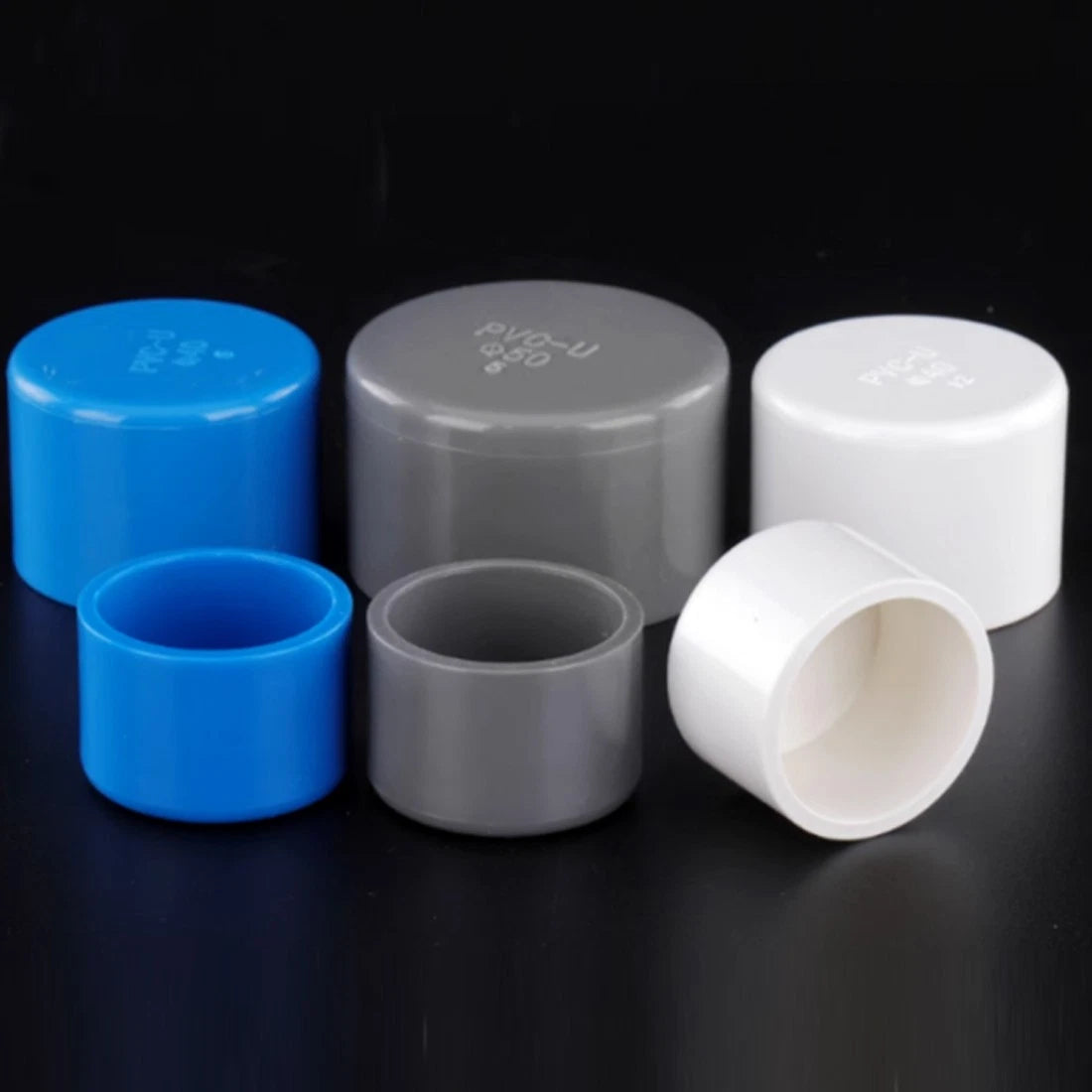 PVC Pipe End Cap Cover Stop Plug 20mm~200mm Pipe Fittings For Aquarium Pond