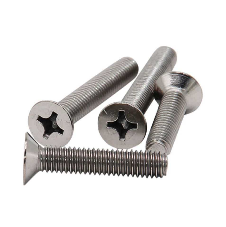 M1.6–M6 TA2 Titanium Pozi Countersunk Machine Screws – Pozidriv Drive, Fully Threaded (4–50mm)