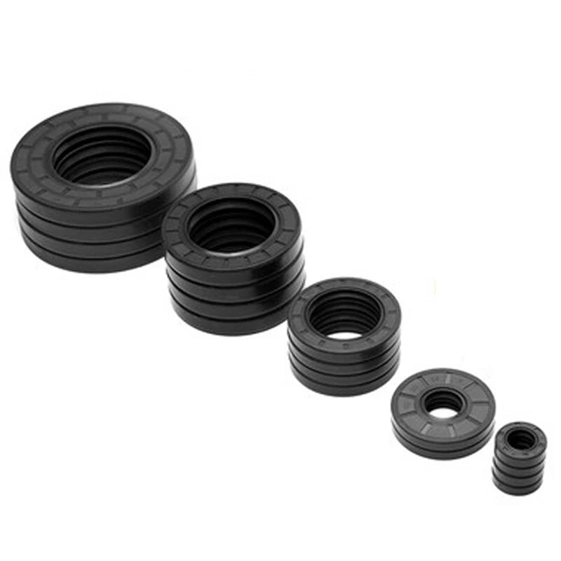 NBR Oil Seals Rotary Shaft Seal TC Double Lip w Spring Dust Grease Metric