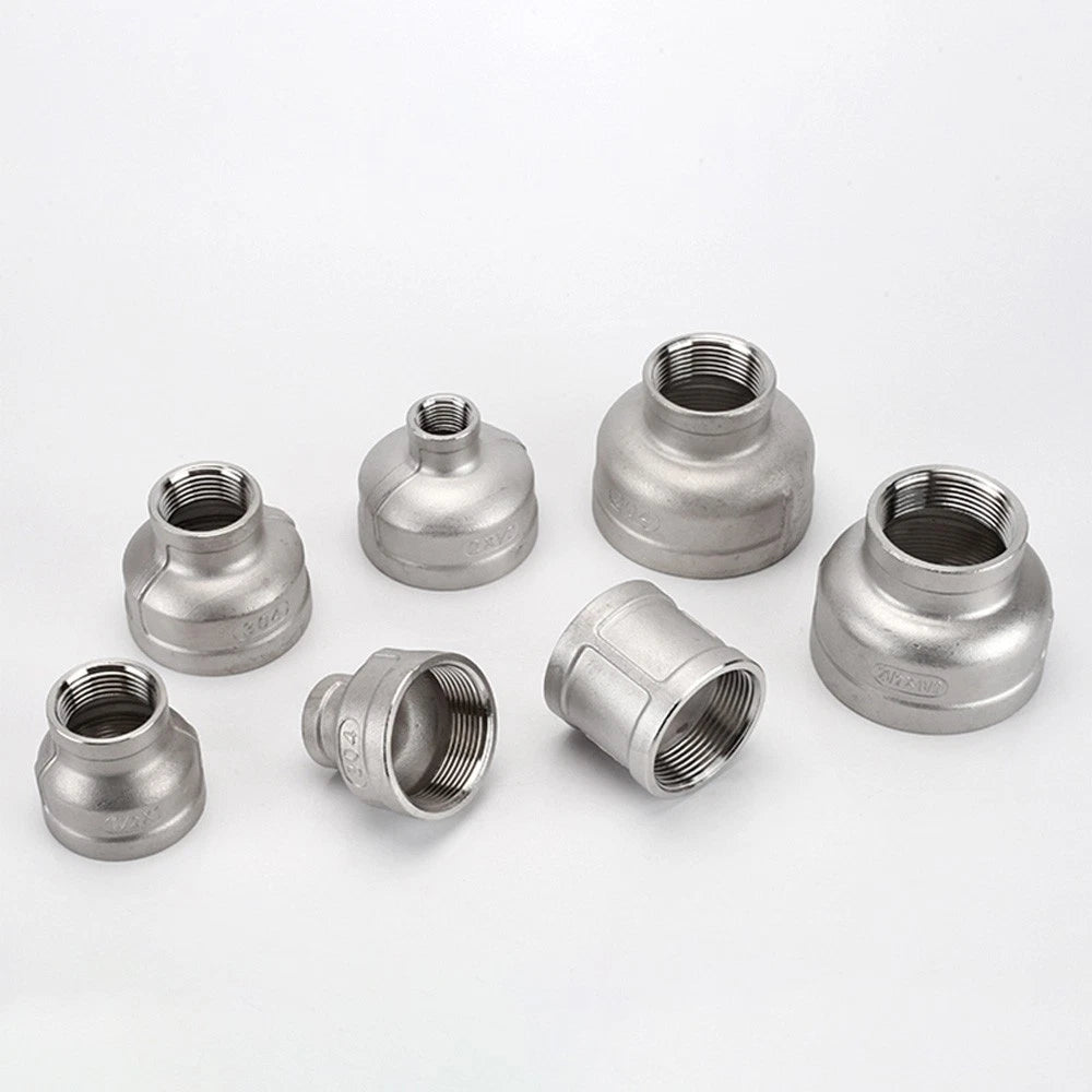 BSP Female Threaded Pipe Reducer Coupling — Stainless Steel A2, 1/2" to 4"