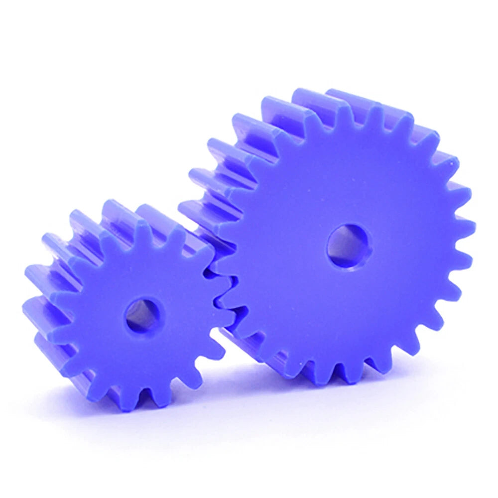 1.5 Modulus Blue Nylon Spur Gear, Flat Gears 12 to 100 Teeth, 6mm/8mm/10mm Bore