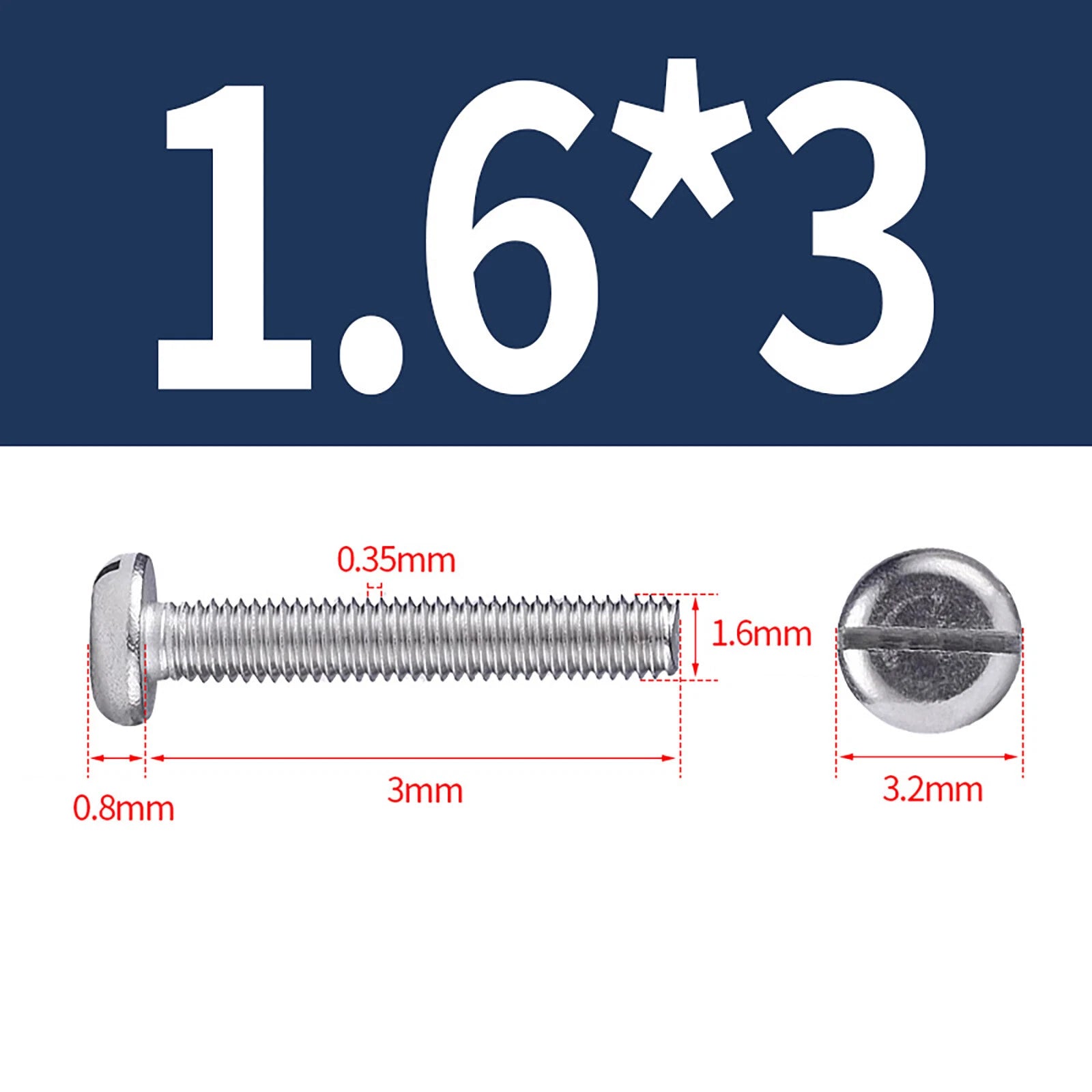 M1.6 to M10 Slotted Cheese Head Machine Screws | A2 Stainless Steel DIN 84