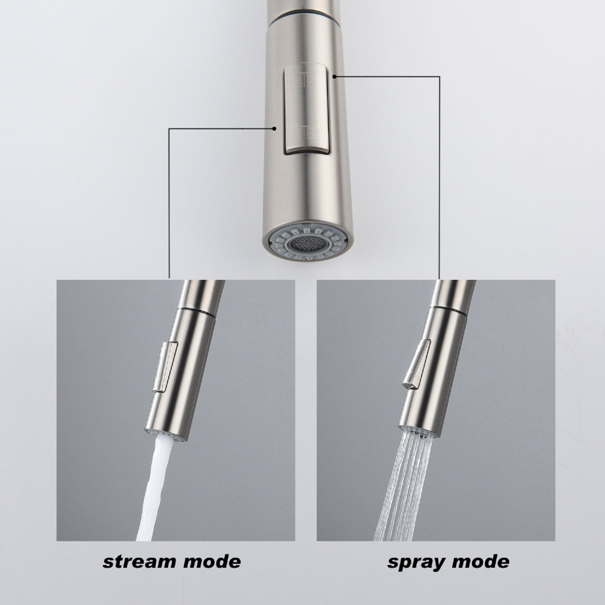 Touch Kitchen Faucet with Pull Down Sprayer Silver Black Gold - HomeDIYer