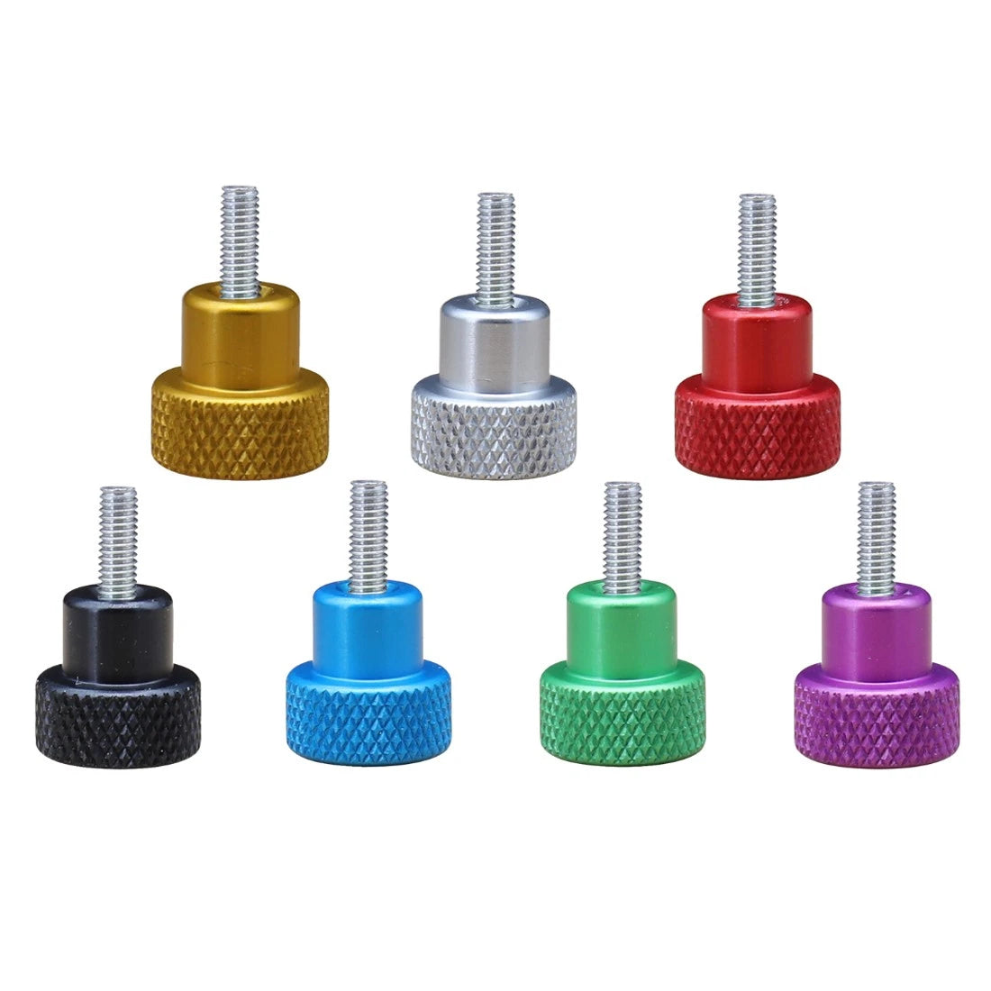 Aluminum+Stainless Steel Knurled Thumb Screws Hand Grip Knob Bolts M6 Step Bolt