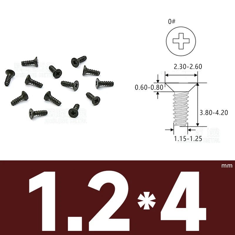 Phillips Countersunk Flat Head Machine Screws M1.2–M1.8 | Zinc & Nickel Plated - HomeDIYer