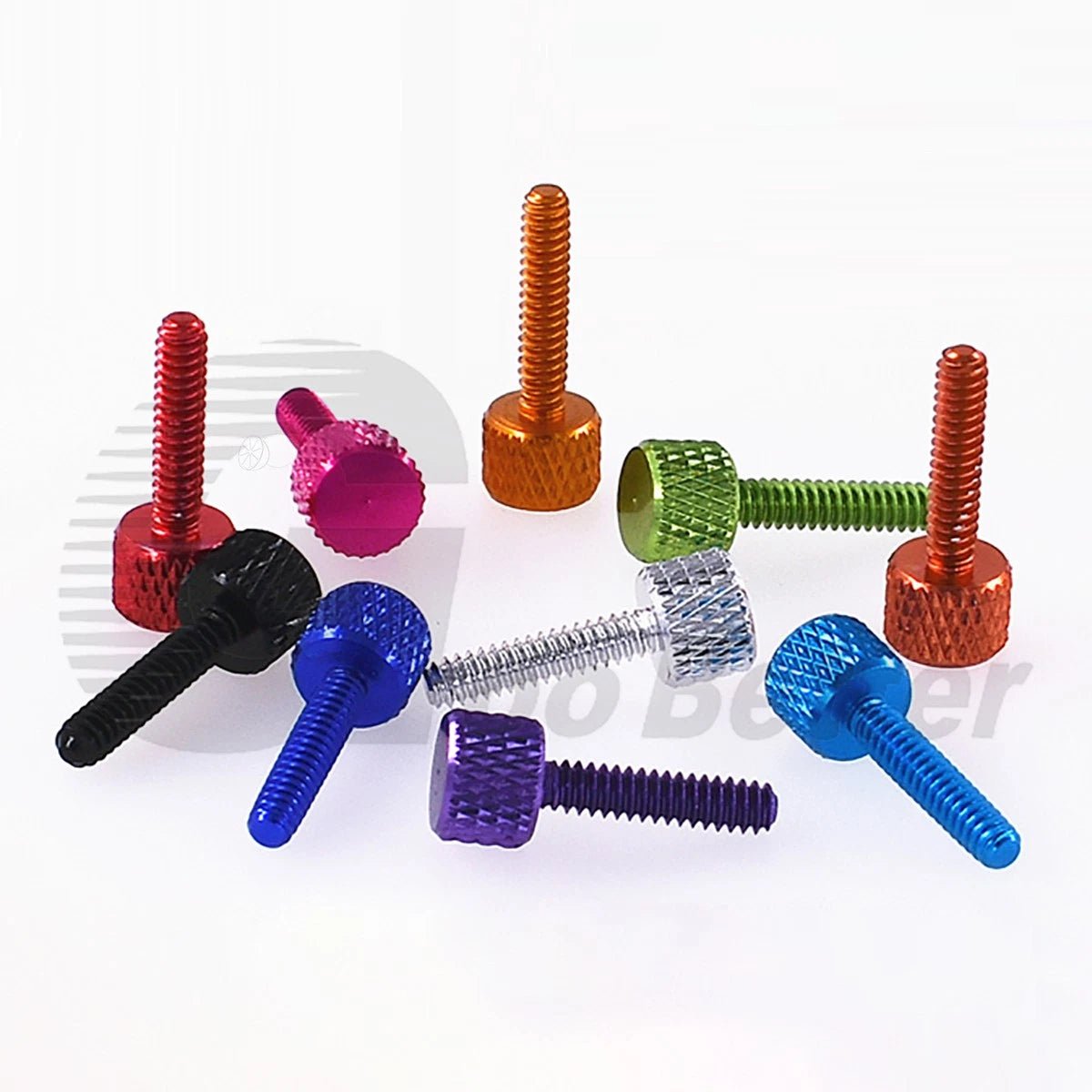 Knurled Thumb Screws UNC 6 - 32 — Aluminum Hand - Grip Knob Bolts, 10 Colors - HomeDIYer